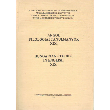 Angol filológiai tanulmányok XIX. (dedikált)