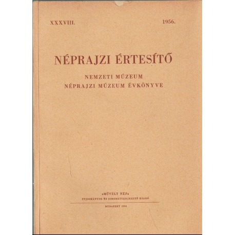 Néprajzi értesítő 1956.