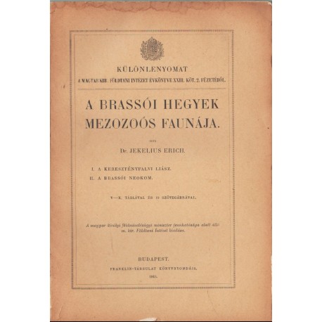 A brassói hegyek mezozoós faunája 1-2. kötet