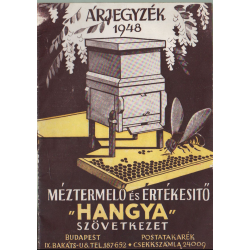 Méztermelő és Értékesítő Hangya Szövetkezet Árjegyzék 1948.