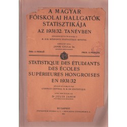 A magyar főiskolai hallgatók statisztikája az 1931/32. tanévben