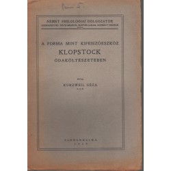 A forma mint kifejezőeszköz Klopstock ódaköltészetében