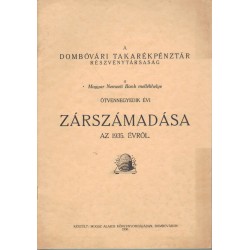 Dombóvári Takarékpénztár zárszámadára az 1935. évről