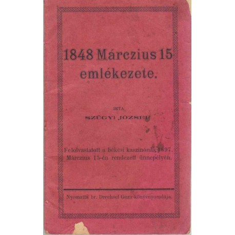 1848 Márczius 15 emlékezete