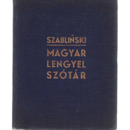 Magyar-lengyel szótár (1941)