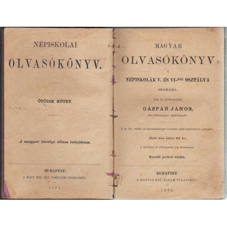 Magyar olvasókönyv a népiskolák V. és VI-dik osztálya számára (1884)