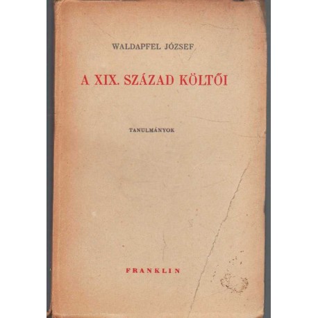 A XIX. század költői