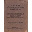 A magyar büntetőtörvények zsebkönyve (1922) I. kötet