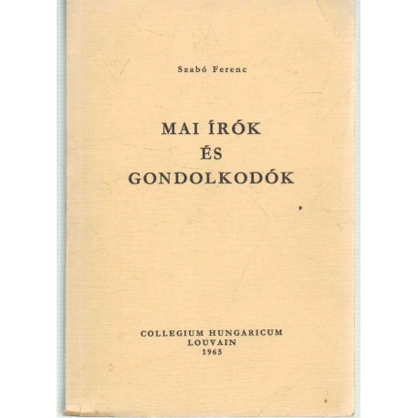 Mai írók és gondolkodók