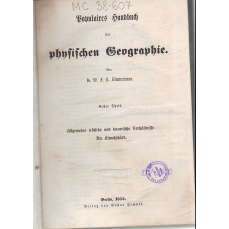 Populaires Handbuch der physischen Geographie (1854)