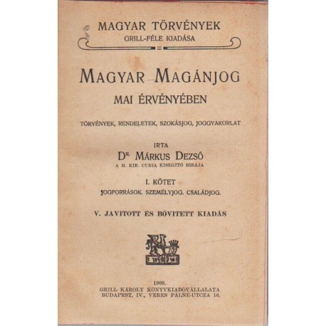 Magyar magánjog I.