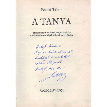 A tanya (dedikált!)