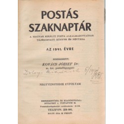 Postás szaknaptár 1941