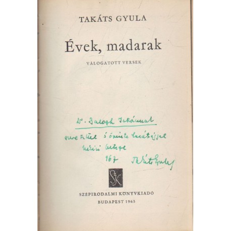 Évek, madarak