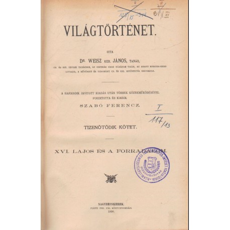 Világtörténet - XV. kötet (1898)