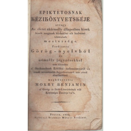 Epiktetosnak kézikönyvetskéje (1825)