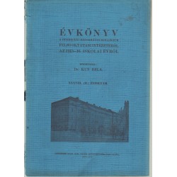 A Debreceni Fazekas Mihály Gimnázium Évkönyve 1938-39