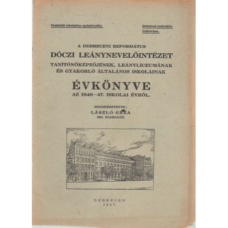 A Debreceni Református Kollégium Gimnáziumának évkönyve 1948-49