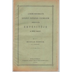 Rimaszombati Egyesült Protestans Főgymnasium XXXIII-ik értesítője 1885-1886