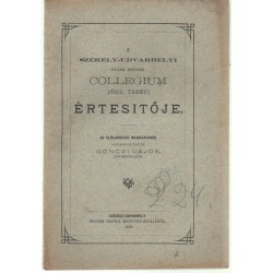 Székelyudvarhelyi Evang.Reform. Collegium értesítője 1882-1883