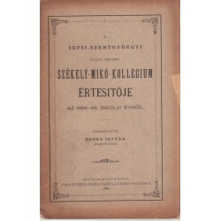 Sepsiszentgyörgyi Ev. Ref. Székely Mikó-kollégium értesítője 1884-1883