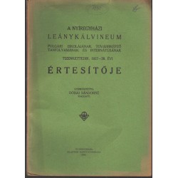 Nyíregyházi leánykálvineum értesítője 1937-1938