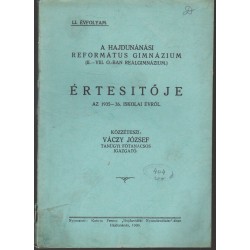 Hajdúnánási Református Gimnázium értesítője 1935-1936