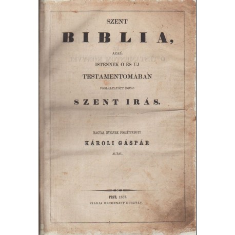Szent Biblia 1857