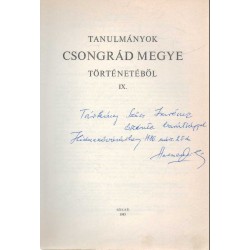 Tanulmányok Csongrád megye történetéből IX. (dedikált)