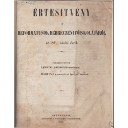 Értesítvény a reformátusok debreczeni főiskolájáról 1867-68