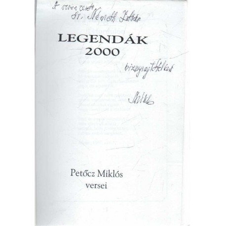 Győri Legendák- Petőcz Miklós versei (dedikált)