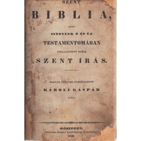 Szent Biblia 1840