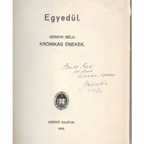 Egyedül (dedikált)