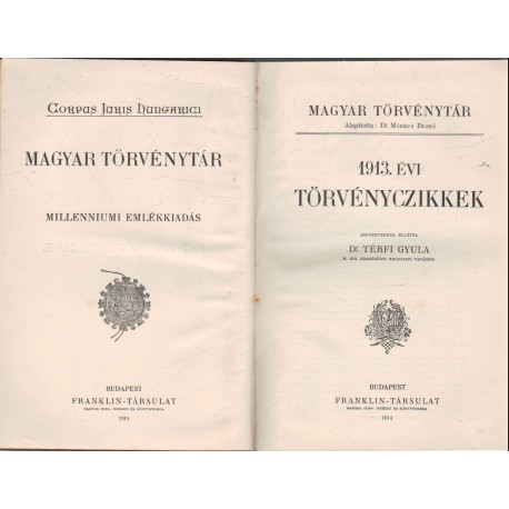 1913. évi törvénycikkel - Magyar törvénytár 1914