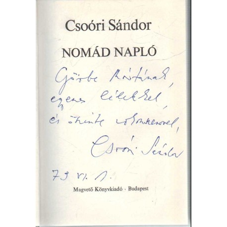 Nomád napló (dedikált)