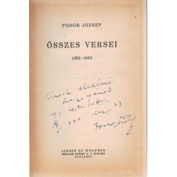 Fodor József összes versei (dedikált)