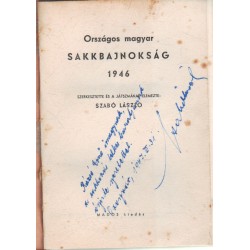 Országos magyar sakkbajnokság 1946 (dedikált)