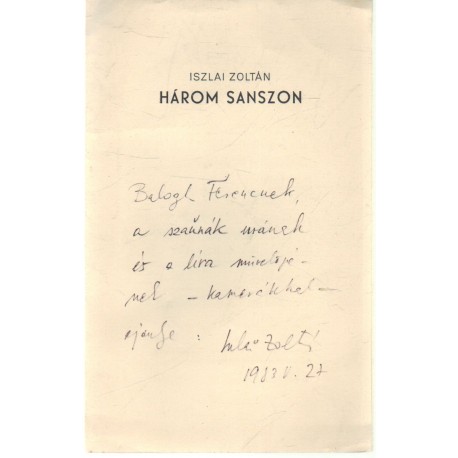 Három sanszon (dedikált)