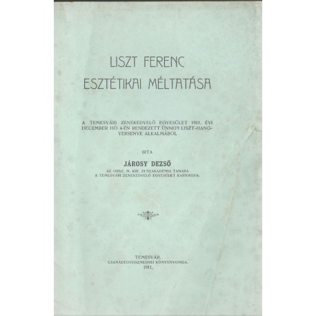 Liszt Ferenc esztétikai méltatása