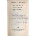 Avraham Bogatir hét napja (dedikált)