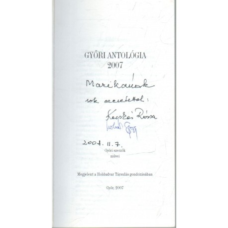 Győri antológia 2007 (dedikált)