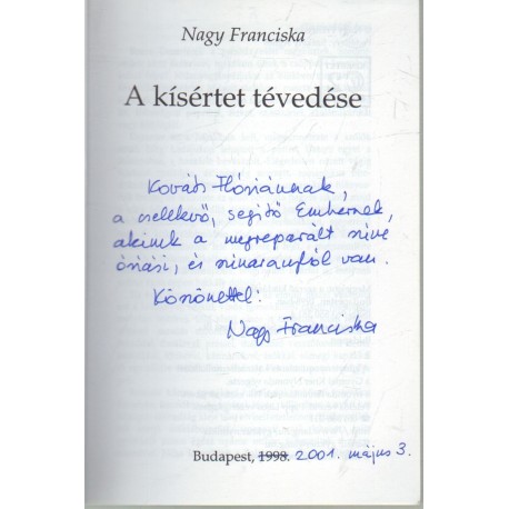 A kísértet tévedése (dedikált)