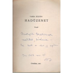 Hadüzenet (dedikált)