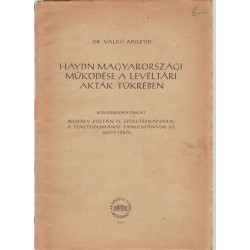 Haydn magyarországi működése a levéltári akták tükrében