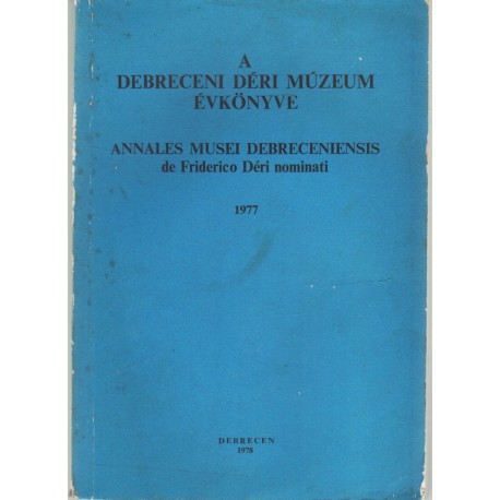 A debreceni Déri múzeum évkönyve
