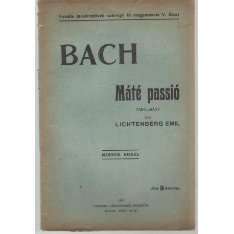 Bach- Máté passió