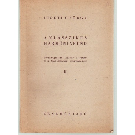 A klasszikus harmóniarend II.