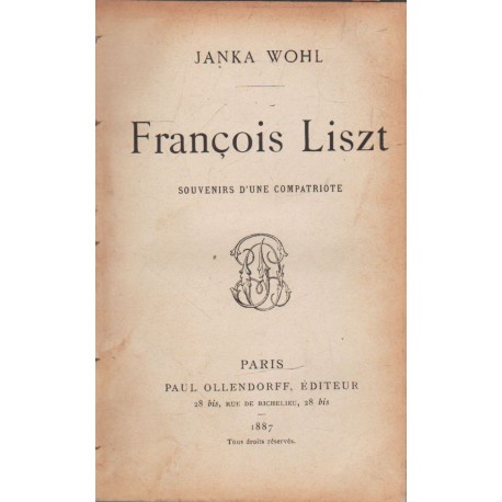 Francois Liszt (francia nyelvű)