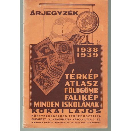 Térkép árjegyzék 1938-39