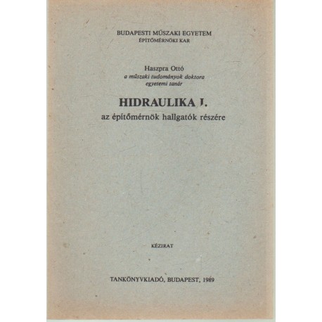 Hidraulika I.